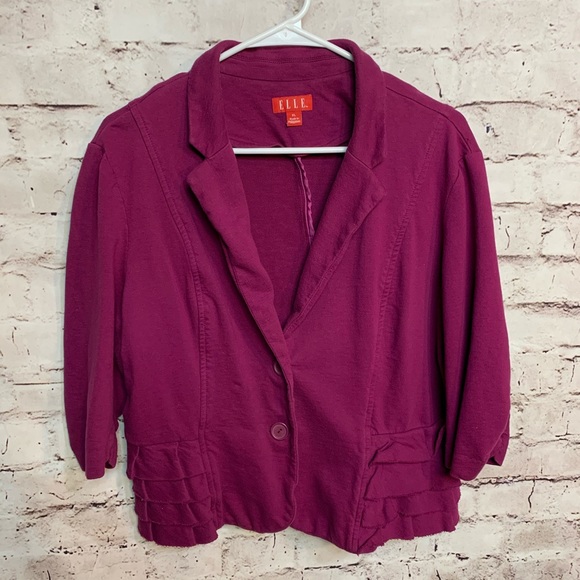 Ruffled Raspberry Purple ELLE Soft Jacket XLarge - Picture 4 of 5